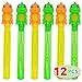 JOYIN 12 Pack 11’’ Bubble Wands Dinosaur with Rattles for Kids, Summer Bubble Dinosaur Party Favors Supplies, Outdoors Activity, Birthday, Easter, Bubble Blower Toy