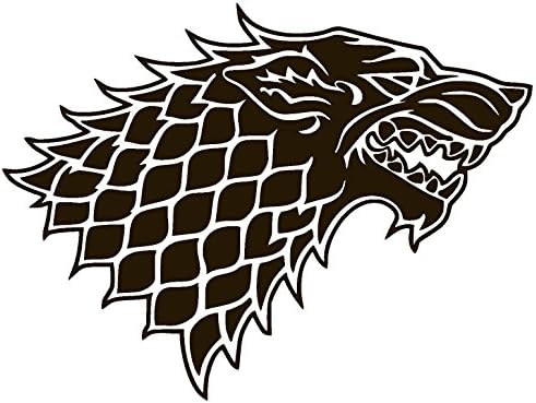 HOUSE STARK GAME OF THRONES Vinyl Sticker Decal (14" x 10.5", Black)