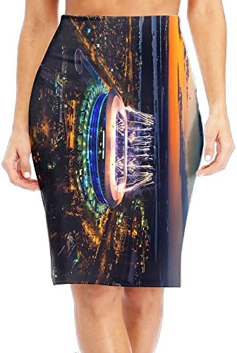 WOAIDY Gremio Porto Alegre Soccer Clubs Stadium Women's Fashion Printed Pencil Skirt