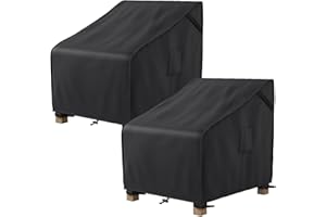 MR. COVER Patio Furniture Covers Waterproof, 2 Pack Outdoor Chair Covers for Rocking Chair, Heavy Duty Anti UV Chair Cover, V