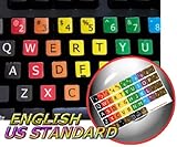 LEARNING LARGE LETTERING (UPPER CASE) ENGLISH COLORED KEYBOARD STICKERS