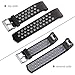 Maledan Replacement Sport Bands with Air Holes Compatible for Fitbit Charge 2, Black/Gray, Large