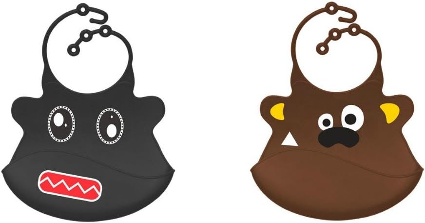 Ulubulu Silicone SillyBib 2 Pack (Bot/Bear)