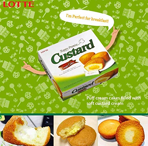 LOTTE Multi Custard Cake, 9.73 Ounce