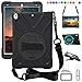 Zenrich iPad Air 3 Case 2019, iPad Pro 10.5 Case 2017, zenrich 360 Rotating Kickstand Hand Strap & Shoulder Belt Shockproof Heavy Duty Rugged Case for iPad 10.5 inch Tablet 2017/2020 Release,Black