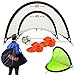Trailblaze Portable Pop Up Soccer Goals for Backyard - Set 2 Folding Kids Soccer Nets w/ 8 Training Disc Cones Extra Pegs + Carry Case - Perfect Soccer Goal Net for Team Practice Toddlers Teens Adults