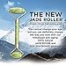 LPVLUX Anti Aging Jade Roller for Face Massage, 100% Natural Facial Massager with Double Rollers to Rejuvenate Skin