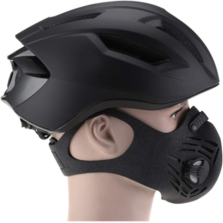 Nevoc Dust Mask Dustproof Masks Activated Carbon Dust Mask with Extra Filter Cotton Sheet, Suitable for Exhaust Gas Pollen Allergy - PM2.5, Cycling, Running, Woodworking, Cleaning (Excluding helmet)