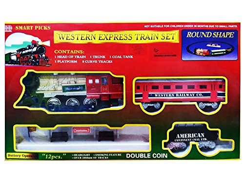 western express train set with light sound and smoke