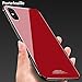 iPhone X Case, HONTECH Silicone Shockproof Tempered Glass Mirror Back Cover Bumper Shell for Apple iPhoneX 10,Red