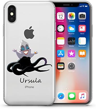 Disney Villains Evil Witch, Ursula, Maleficent Jelly Clear Case for Apple iPhone X (iPhone 10) (Ursula)