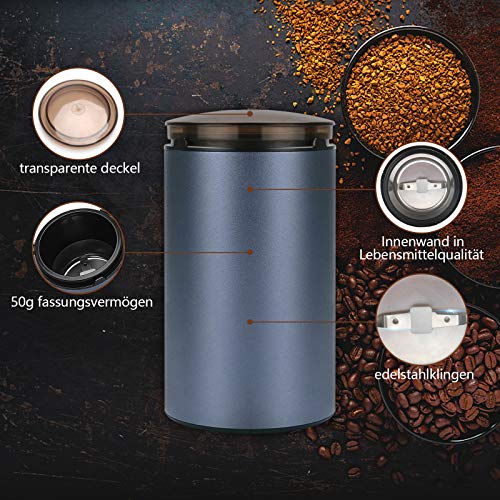 AVNICUD 150C Elektrische Kaffeemühle, kaffeemühlen elektrisch,150 W, Kapazität 50 g, leicht und tragbar, Für… – Bild 6