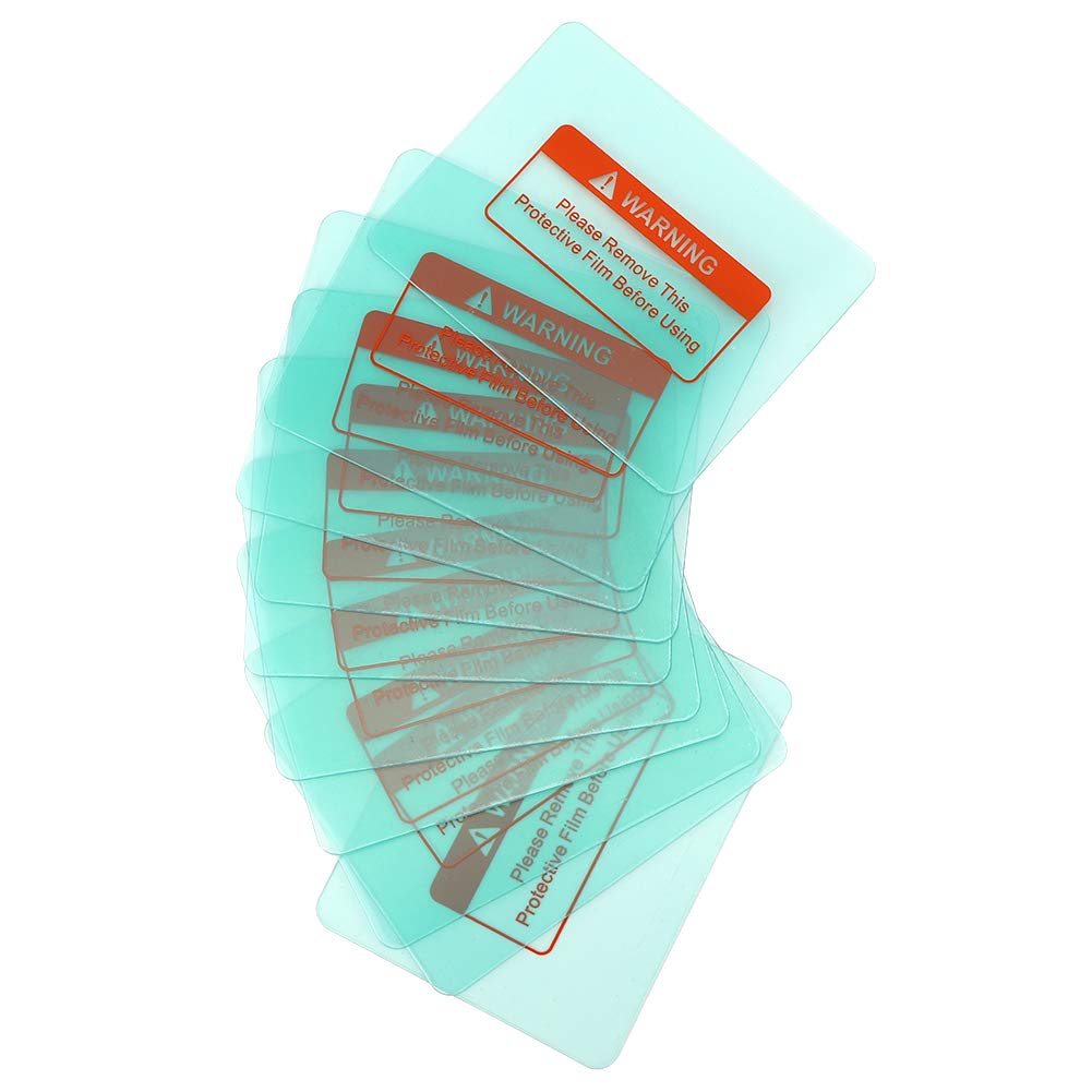 Clear Welding Lens, 10PCs Large Viewing Screen Welding Helmet Lens Cover Transparent Protective Plate Round Corner 116 x 90mm for Welding Helmet Replacement