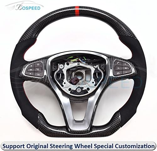 Bospeed BENZ-C-SW Carbon Fiber Thick Sculpted Customized Steering Wheel for BENZ C CLASS W205 C450 C43