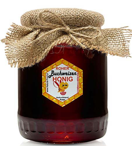 Natural Food - ROHER HONIG direkt vom Imker aus Europa - Natürlich - Sehr Gesund - ohne Zusätze - Ungefiltert - Nicht Geschleudert oder Rrhitzt - 1,1 kg - Buchweizen