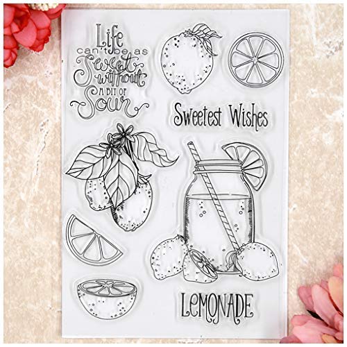 Kwan Crafts Sweetest Wishes Lemonade Clear Stamps for Card Making Decoration and DIY Scrapbooking