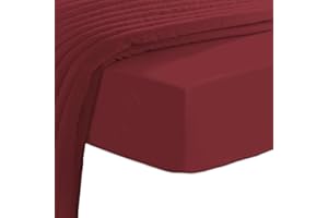 Pizuna Cotton Fitted Sheet Queen Rio Red, 400 Thread Count 100% Long Staple Combed Cotton Sateen Queen Fitted Sheet Only Deep Pocket Fit 15 Inch (Rio Red Cooling Fitted Sheet Queen -1PC)
