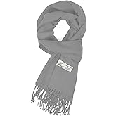 Glory Max Unisex Plain Solid Color Winter Scarf Cashmere Feel Soft Classic 72"x12"