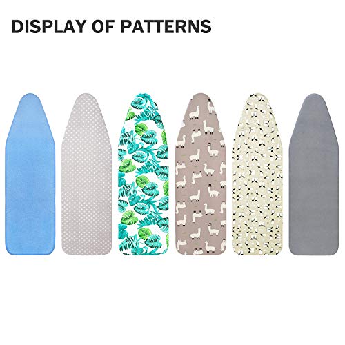 Ironing Board Cover and Pad Standard Size 15" x 54",Elastic Edges and 4 Adjustable Fasteners Make 3 Layer Padded Ironing Board Cover Surface Smoother,1 Large Protective Scorch Mesh Cloth - Thumbnail 5