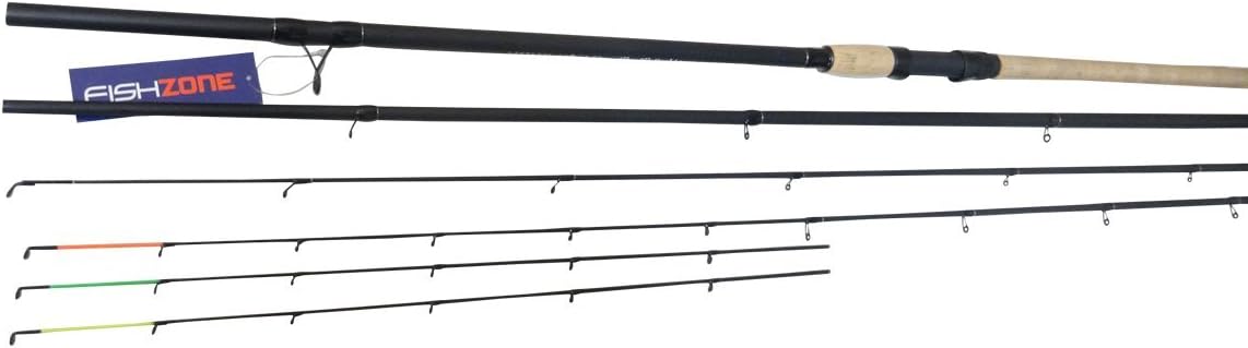 Fishzone GT SERIES (DUO FLOAT & FEEDER) 10ft and 11ft (3 to 7lb lines) 3 Piece Carbon Composite Quality Dual Purpose Fishing Rod - with three tips