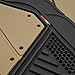 Motor Trend FlexTough 2 Tone Rubber Car Floor Mats for Auto - Heavy Duty All Season Black & Beige
