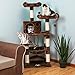 FEANDREA SONGMICS 58” Multi-Level Cat Tree with Sisal-Covered Scratching Posts, Plush Perches, Hammock and Condo, Cat Tower Furniture - for Kittens, Cats and Pets UPCT15Z