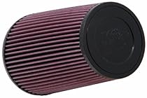 K&N RE-0810 Universal Clamp-On Air Filter: Round Tapered; 3 in (76 mm) Flange ID; 9 in (229 mm) Height; 6 in (152 mm) Base; 4.625 in (117 mm) Top