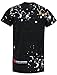 SCREENSHOTBRAND Mens Hipster Hip-Hop Premiun Tees - Stylish Longline Latest Fashion T-Shirts - Military Patch - Black - Large