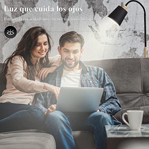 Lampara de Piso LED, Lámpara de Pie con Cuello Cisne Ajustable, 3 Modos Iluminación, Lamparas Piso Minimalista para Sala estar, Dormitorio, Lectura
