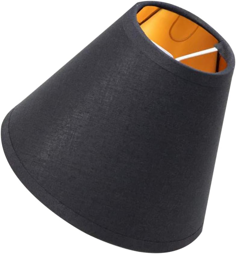 3Pcs Small Lamp Shade Modern Clip on Lamp Shade Black Lamp Shade