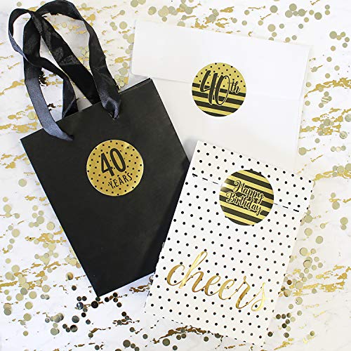 Black-and-Gold-40th-Birthday-Party-Favor-Labels-175-in-Shiny-Foil-40-Stickers