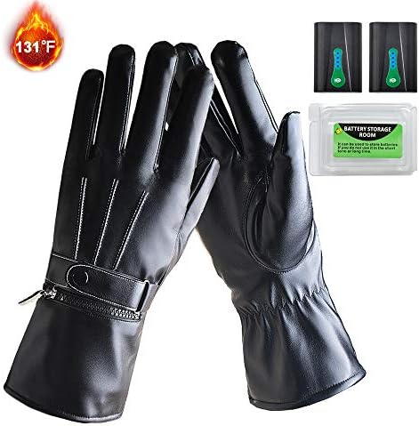 RTDEP Heated Gloves Winter Warm Gloves with Rechargeable Battery for Men & Women Heated Gear Motorcycle Windproof Waterproof Insulated Thermal Gloves Sports&Outdoors Climbing Hiking Skiing Cycling