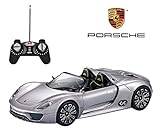 Porsche 918 Spyder R/C Radio Remote Control Car 1:18 Scale (Silver)