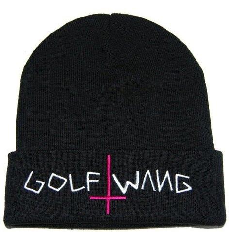 Golf Wang Odd Future Black Beanie Skullie with Cross