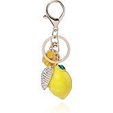 SORGERLY Fruit Bag Charm Keychain - Gold Key Chain, Cute Purse Handbags Accessories - Beautiful Gift for Women