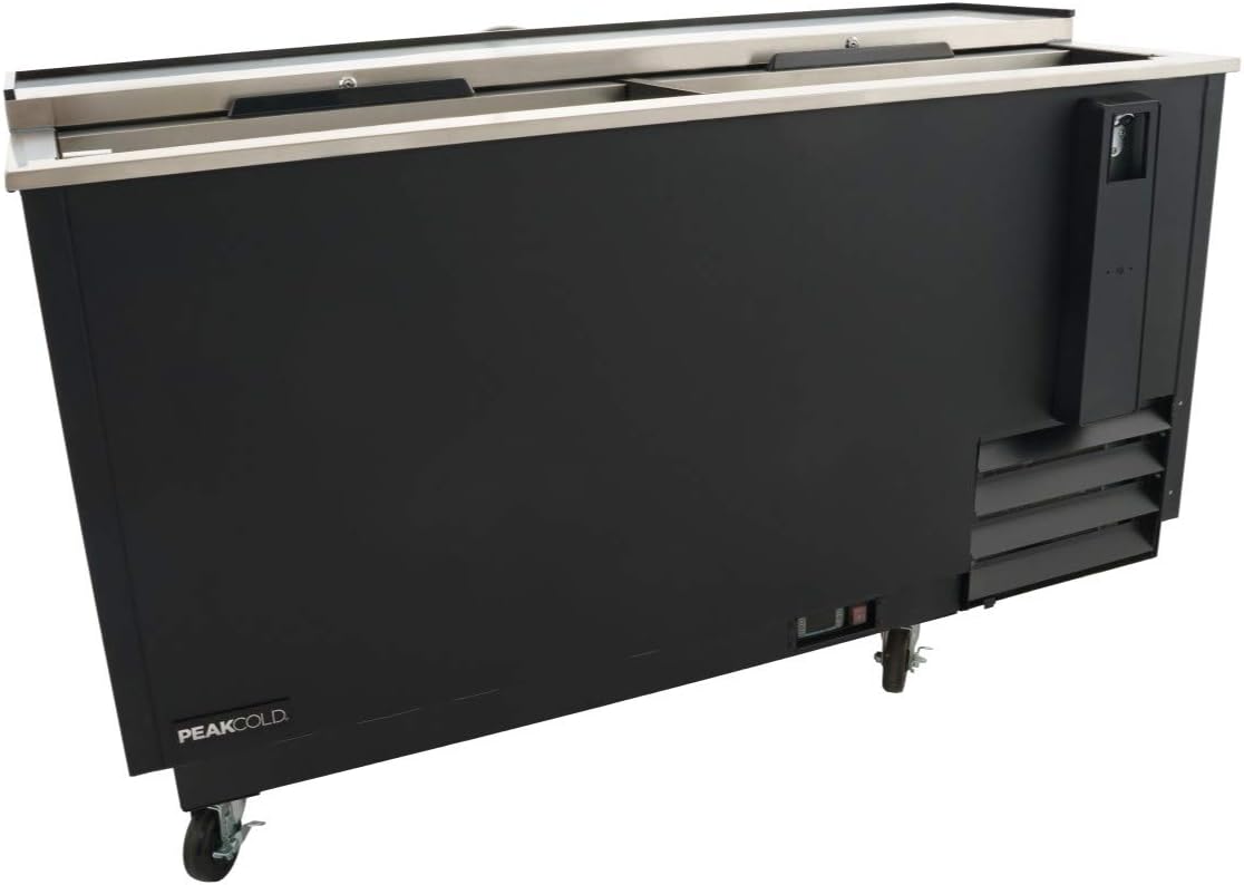 PEAK COLD Deep Well Horizontal Bottle Cooler; Slide Top Bar