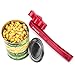 Manual Can Opener - Safety Smooth Edge, Lid - Lifting Design - Food Grade Safe, Ergonomic Design - Rectangular Locking System & Arthritis Friendly Turn Knob, Red