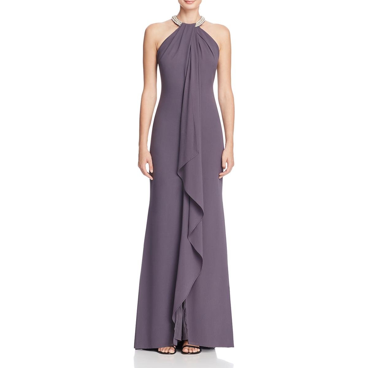 Aidan-by-Aidan-Mattox-Womens-Draped-Halter-Gown-Gunmetal-2