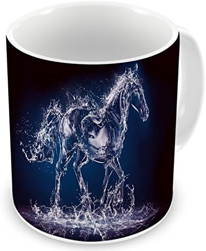 Factorywala Ceramic Horse Printed Coffee Mug/Cup, 330 Ml, Multicolor