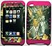 Camo Mossy Oak on Pink Silicone Skin for Apple ipod Touch iTouch 4G 4 Hybrid 2 in 1 Rubber Cover Hard Case
