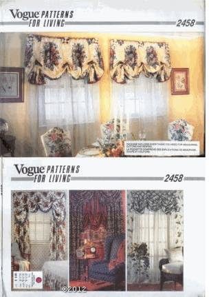 Amazon Com Vogue 2458 Window Curtains And Valances Patterns