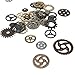 200 Gram (Approx 170pcs) DIY Mixed Color Antique Metal Steampunk Gears Charms Pendant Clock Watch Wheel Gear for Crafting,Jewelry Making Accessory