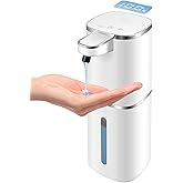 Automatic Liquid Soap Dispenser,Digital Display 9-Level Adjustable Touchless Smart Hand & Dish Soap Dispenser, USB Rechargeable, 13.5oz/400mL Wall Mounted for Bathroom Kitchen, Hotel, Restaurant