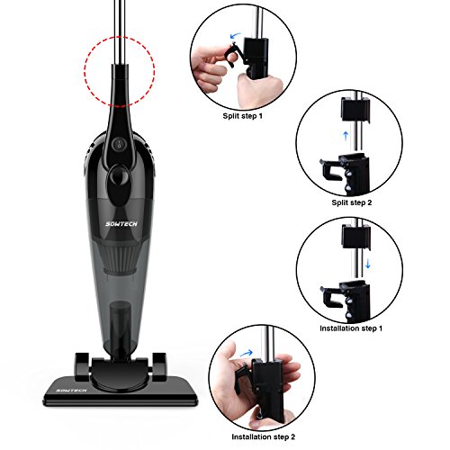 SOWTECH Stick Vacuums & Electric Brooms 600W 2 In 1 Corded Upright