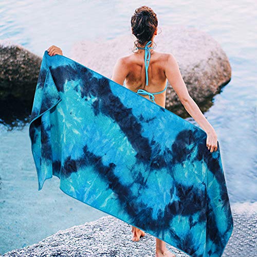 image for Ewedoos Yoga Towel with Anchor Fit Corners, 100% Microfiber Non Slip Y