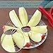 [Large Size], Newness Premium Apple Slicer Corer, Cutter, Divider, Wedger, Stainless Steel with 8 Sharp Serrated Blade, Ergonomic Grip Handle and Plastic Base