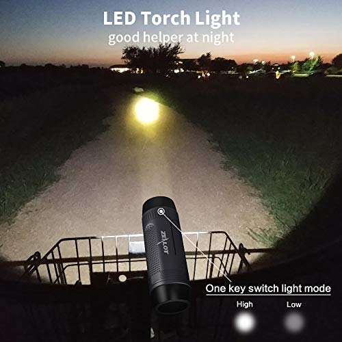 ZEALOT S1 Cassa Bluetooth Piccola Portatile Waterproof IPX5 Con Torcia Ciclismo Altoparlante Wireless Bicicletta Casse Bluetooth 15 Ore Di Riproduzione AUX/TF card/USB per Esterno Casa Viaggio