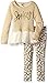 Juicy Couture Little Girls' Toddler French Terry Tunic with Sparkle Mesh and Leggings , Gold, 3T