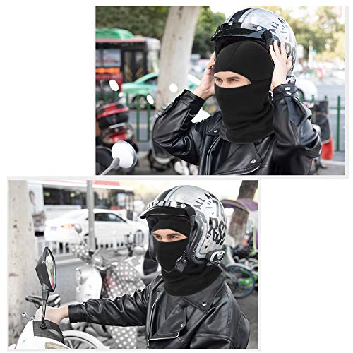 mysuntown Ski Mask Winter Balaclava Face Mask for Motorcycle Cycling Hiking Skiing Outdoor Sports (Black)