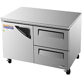 Turbo Air TUF-48SD-D2 48" Undercounter Freezer, 1 Door, 2 Drawer | 12 Cu. Ft.